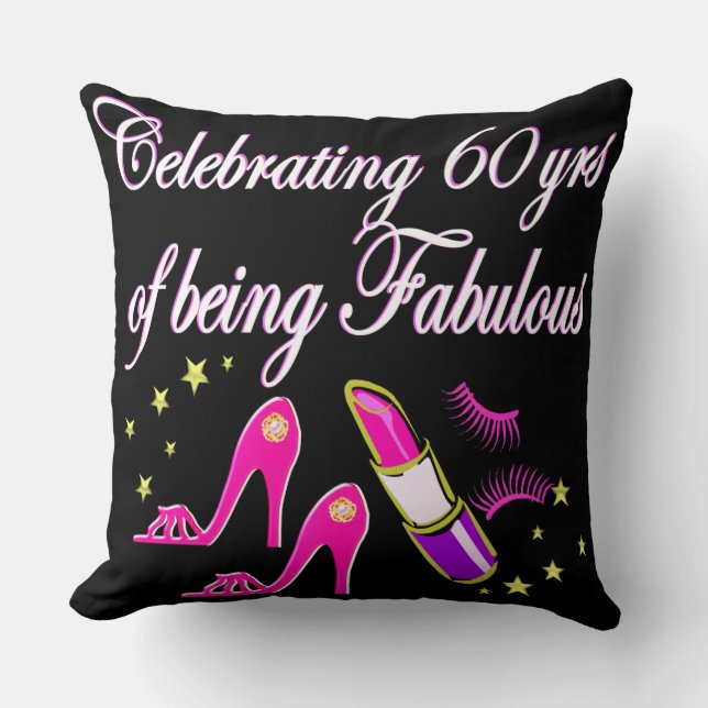 CELEBRATE 60 YEARS AS A FABULOUS DIVA CUSHION (Front)