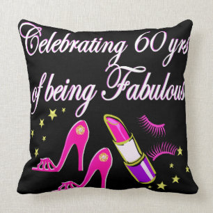 CELEBRATE 60 YEARS AS A FABULOUS DIVA CUSHION