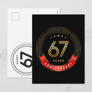 Celebrate 67 Years: Grandpa Grandma Birthday 2026 Holiday Postcard