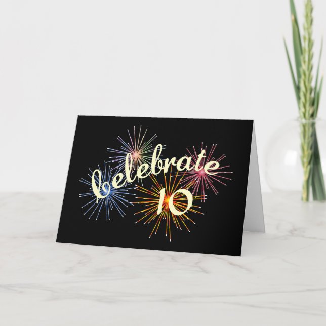 Celebrate a 10th Anniversary Card (Front)