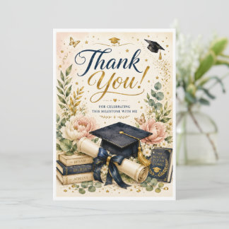Celebrate a memorable graduation while expressing thank you card