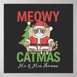 Celebrate a 'Meowy Catmas' The Purrfect Christmas Poster