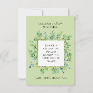 Celebrate a New Beginning Graduation Invitation