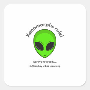 Celebrate Alien Day April 26 Square Sticker