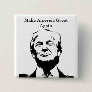 Celebrate America 250 and President Trump #14 15 Cm Square Badge