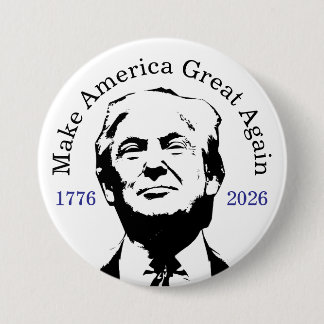 Celebrate America 250 and President Trump #15 7.5 Cm Round Badge