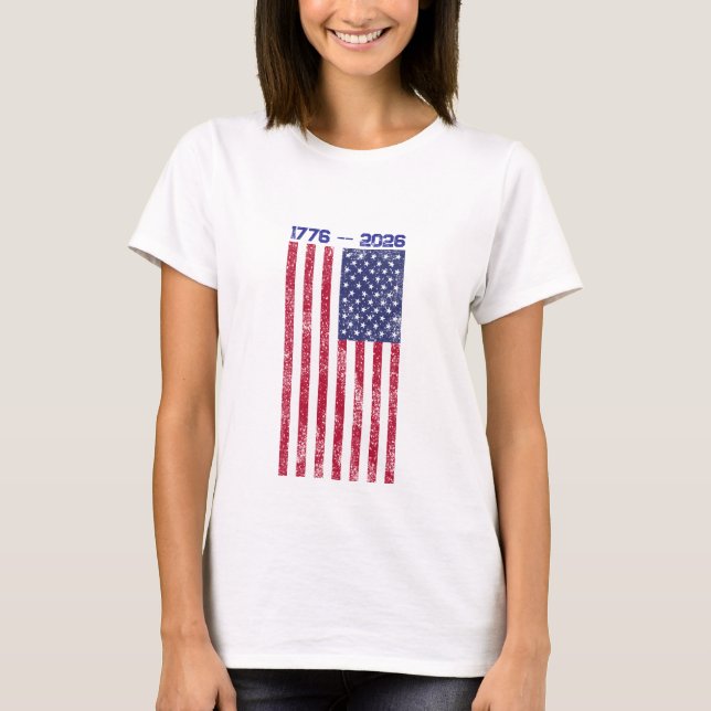 Celebrate America 250 Women's T-shirt with Flag #5 (Front)