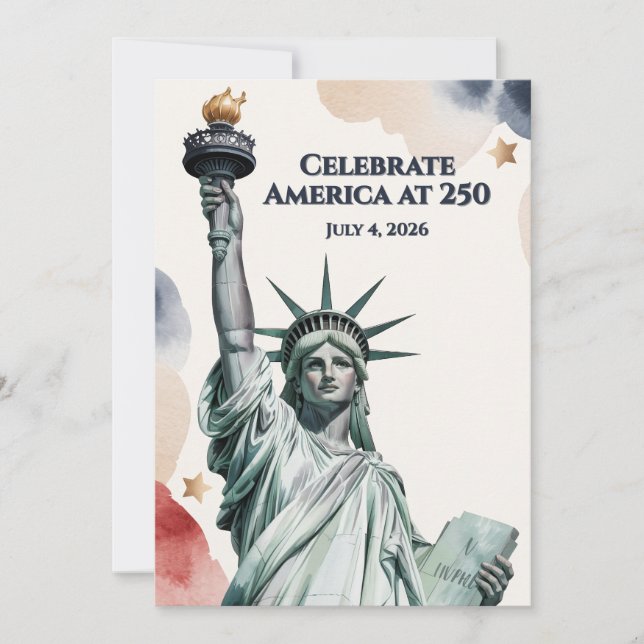 Celebrate America at 250 Patriotic Invitation (Front)
