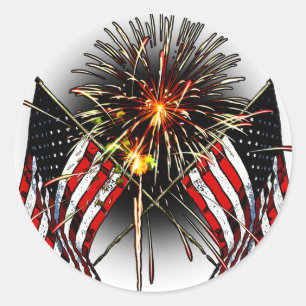 Celebrate America Classic Round Sticker