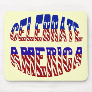 Celebrate America Flag Font #1 usepad Mouse Mat