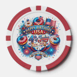 Celebrate America’s 250th birthday with doughnut Poker Chips