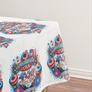 Celebrate America’s 250th birthday with doughnut Tablecloth
