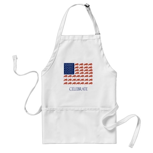 Celebrate American Flag Lobster Standard Apron (Front)