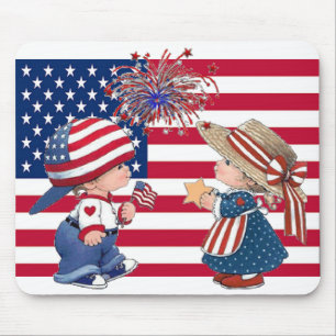 Celebrate American Flag Mouse Mat