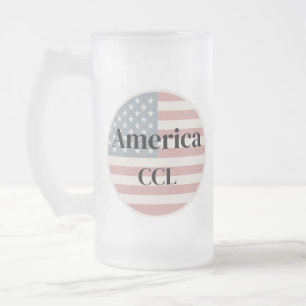 Celebrate America's 250th Anniversary Frosted Glass Beer Mug