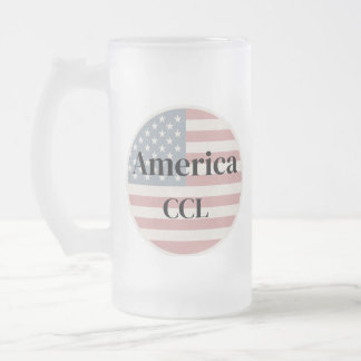 Celebrate America's 250th Anniversary Frosted Glass Beer Mug