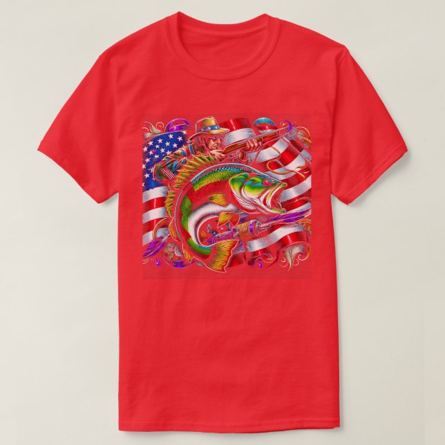 Celebrate and show your love of fishing with this  T-Shirt (Design Front)