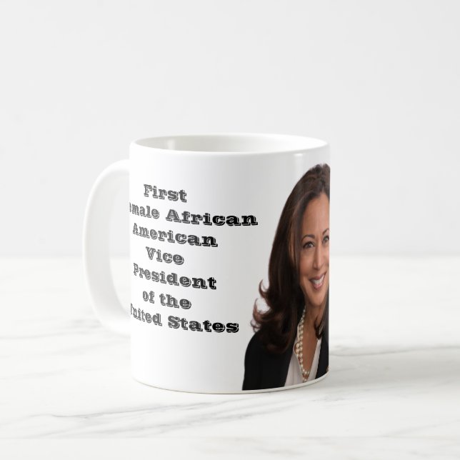 CELEBRATE AND VOTE FOR  KAMALA HARRIS   COFFEE MUG (Front Left)