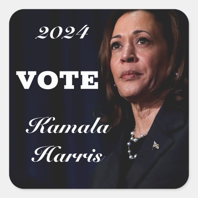 CELEBRATE AND VOTE FOR  KAMALA HARRIS   SQUARE STICKER (Front)