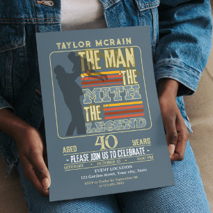 Celebrate Any Age: The Man, The Myth, The Legend Invitation