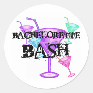 Celebrate Bachelorette Bash Classic Round Sticker