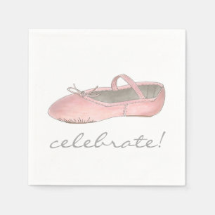 Celebrate! Ballerina Ballet Dance Recital Birthday Napkin