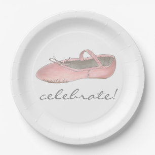 Celebrate! Ballerina Ballet Dance Recital Birthday Paper Plate
