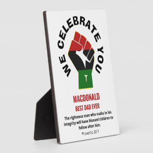 CELEBRATE BEST DAD EVER Custom Name Christian Plaque