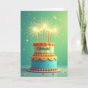 Celebrate Birthday Cake Card