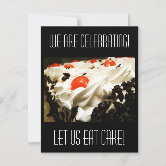 Celebrate! Birthday Party Black Forest Cake Invitation (Front)