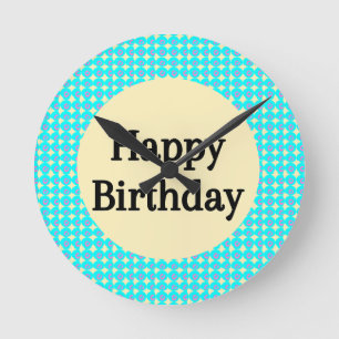 Celebrate birthdays in style with this design round clock