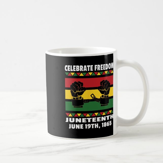 Celebrate Black Freedom Juneteenth - June 19th  Coffee Mug (Right)