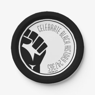 CELEBRATE BLACK HISTORY 247365 BHM Custom Paper Plate