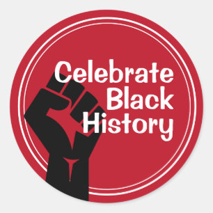 Celebrate Black History Inspirational Red Classic Round Sticker