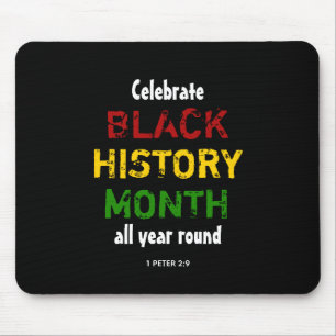 Celebrate Black History Month BHM Scripture Mouse Mat