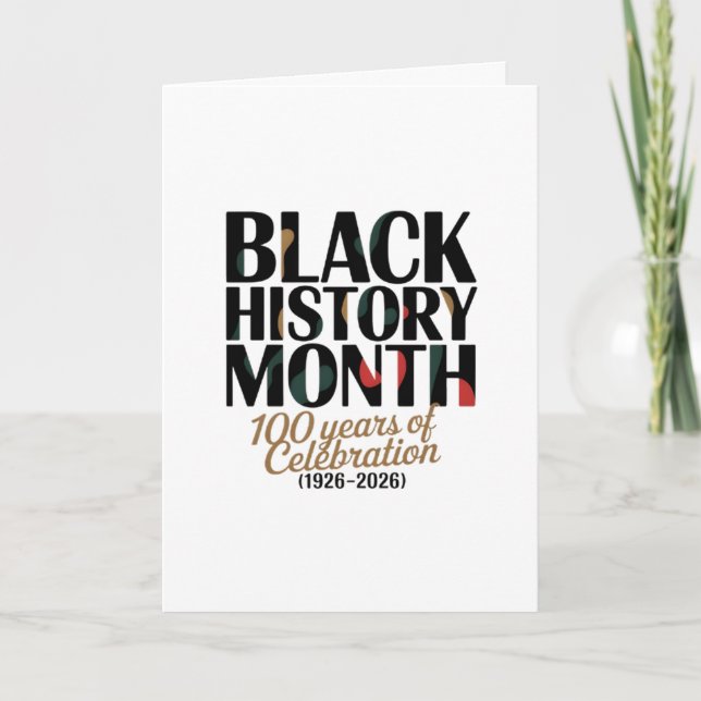 CELEBRATE BLACK HISTORY MONTH  CARD (Front)