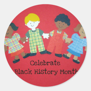 Celebrate Black History Month Classic Round Sticker