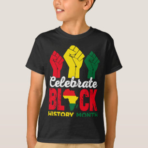 Celebrate Black History Month Melanin Pride Afro W T-Shirt