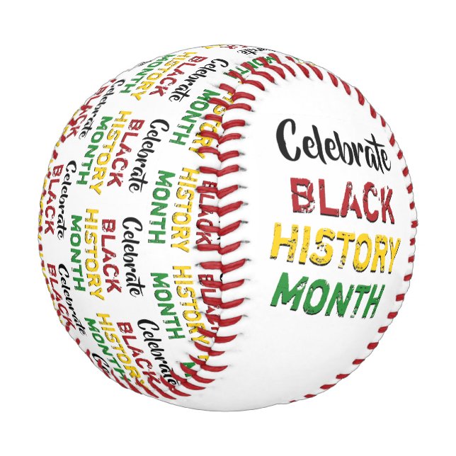 Celebrate BLACK HISTORY MONTH Monogram Keepsake Baseball (Angled)