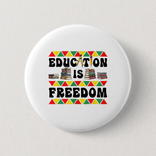 Celebrate Black History Month With Freedom 6 Cm Round Badge