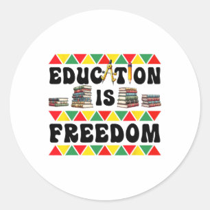 Celebrate Black History Month With Freedom Classic Round Sticker