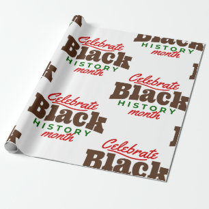celebrate black history month wrapping paper