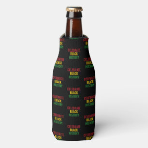 CELEBRATE BLACK HISTORY Red Yellow Green BHM Bottle Cooler