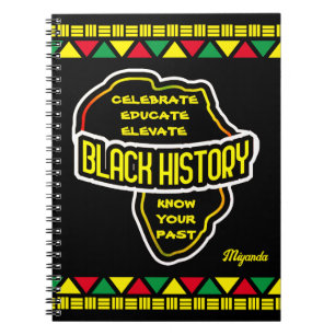 Celebrate Black History with Africa Map on BLACK Notebook