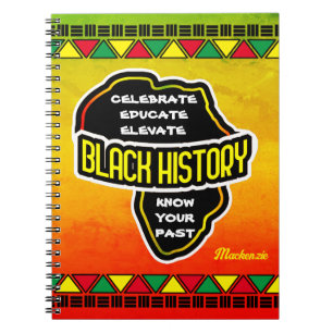 Celebrate Black History with Africa Map on Grunge Notebook