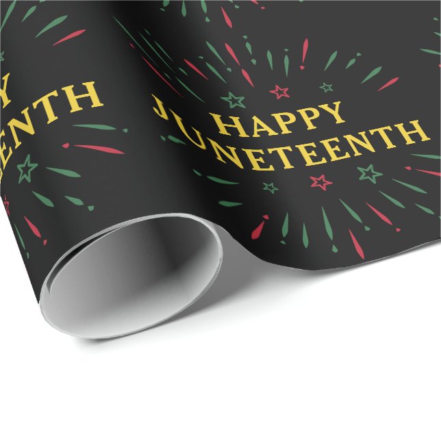Celebrate Black Independence Day Happy Juneteenth Wrapping Paper (Roll Corner)