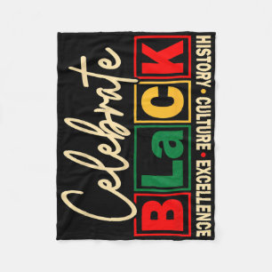 Celebrate Black, Juneteenth African American Pride Fleece Blanket