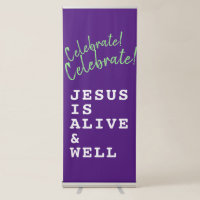 "Celebrate! Celebrate! Jesus is..." in Purple