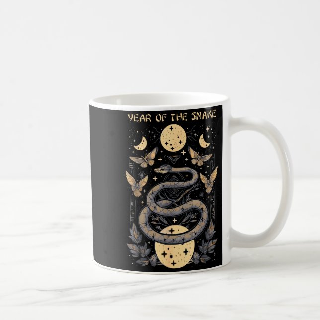Celebrate Chinese New Year Of The Snake 2025 Moon  Coffee Mug (Right)