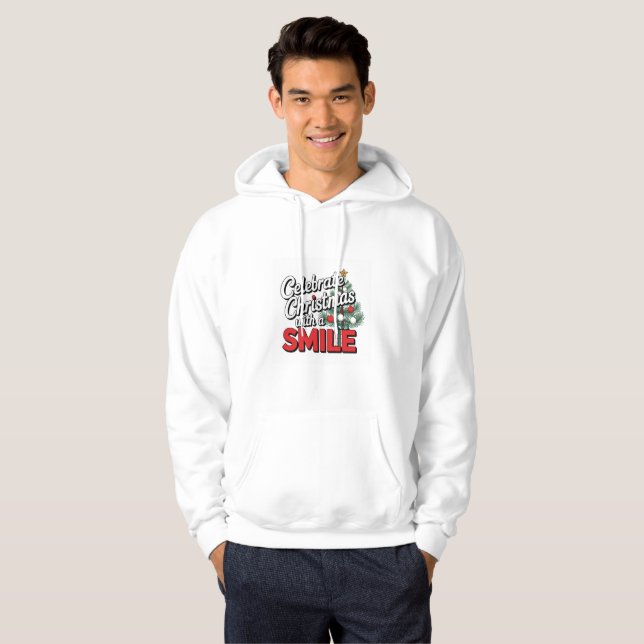 Celebrate Christmas with smile Hoodie (Front Full)